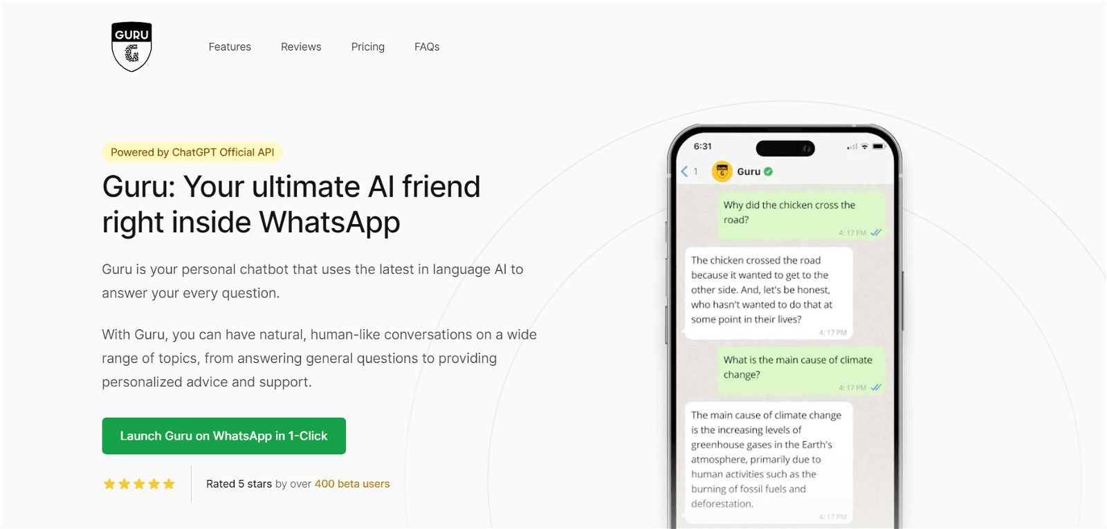 Guru - AI WhatsApp Chatbot
