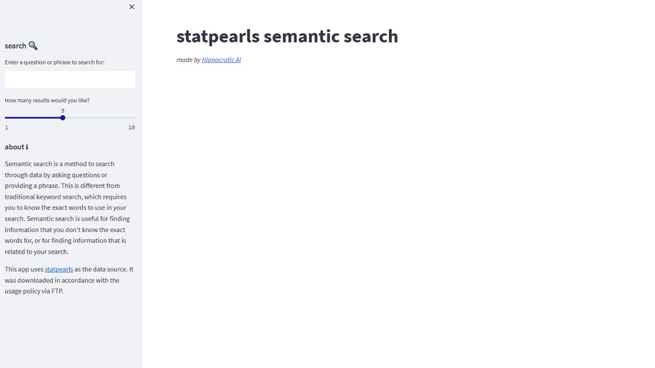 Hippocratic AI-Search engine for healthcare 