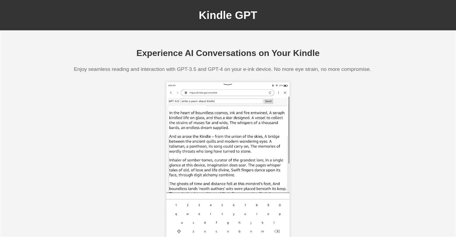 Kindle GPT