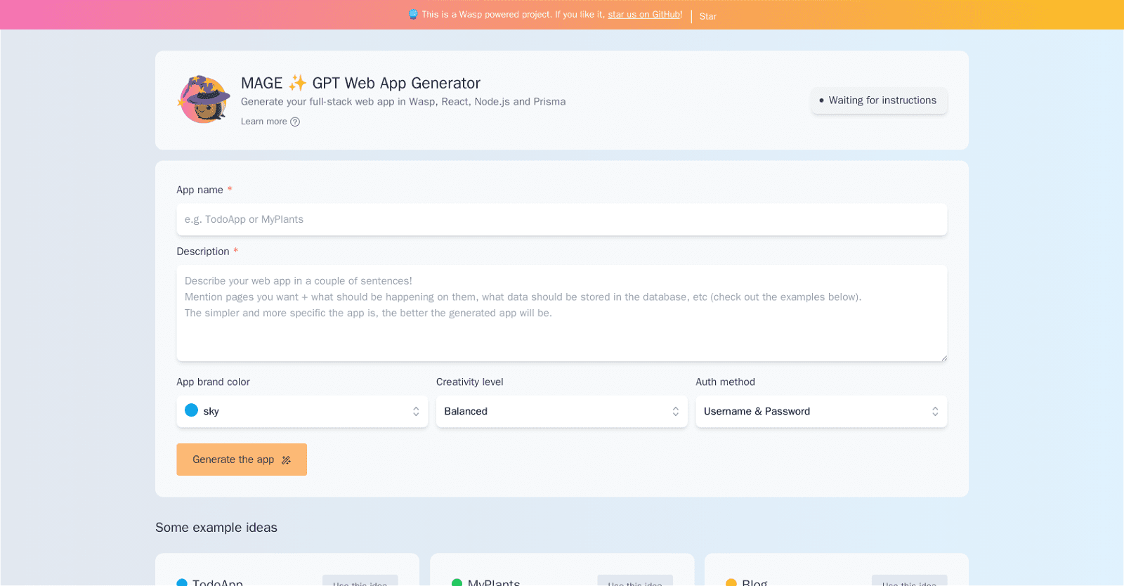 MageGPT- Generate full-stack web apps