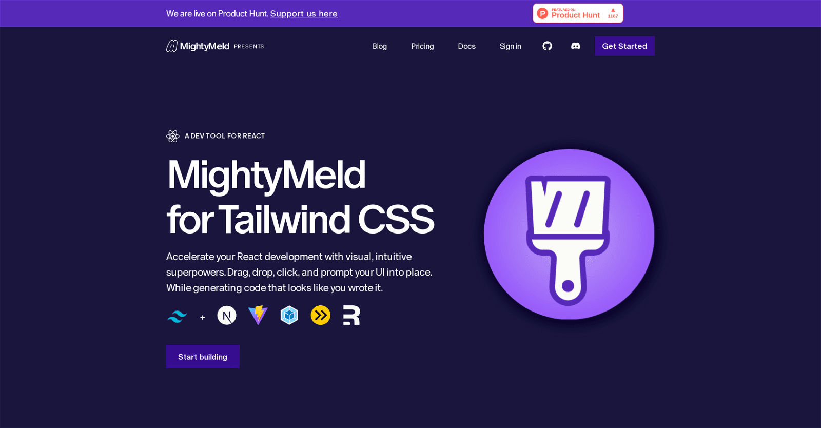 MightyMeld for Tailwind CSS and React