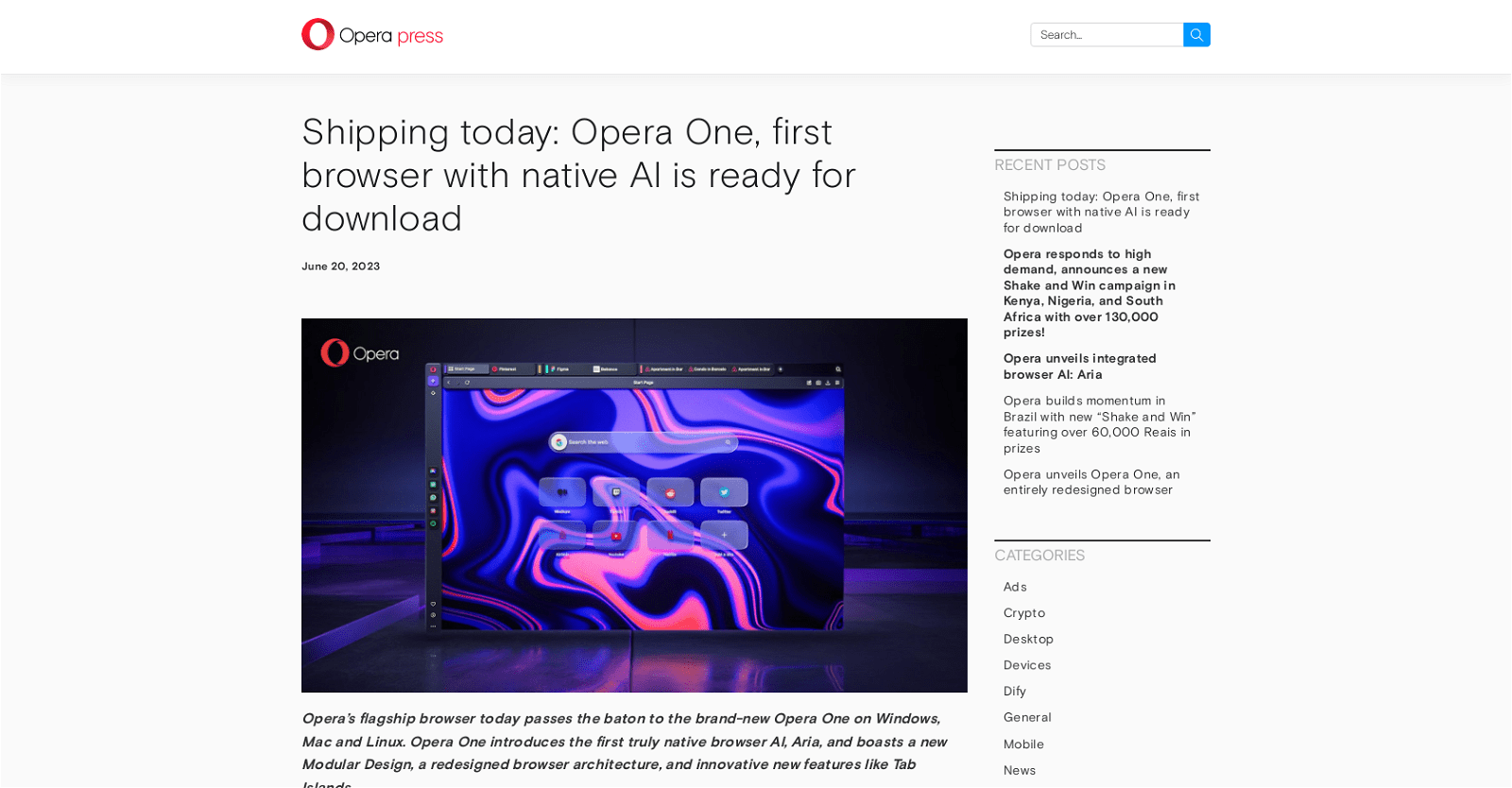 Opera One