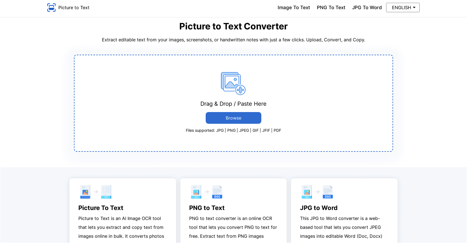 Picture To Text Converter