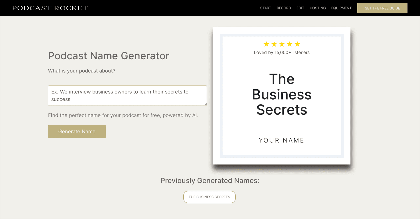 Podcast Name Generator