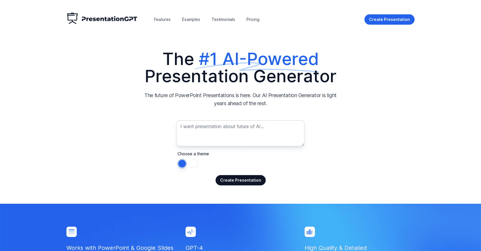 PresentationGPT-Efficiently generate customizable presentations