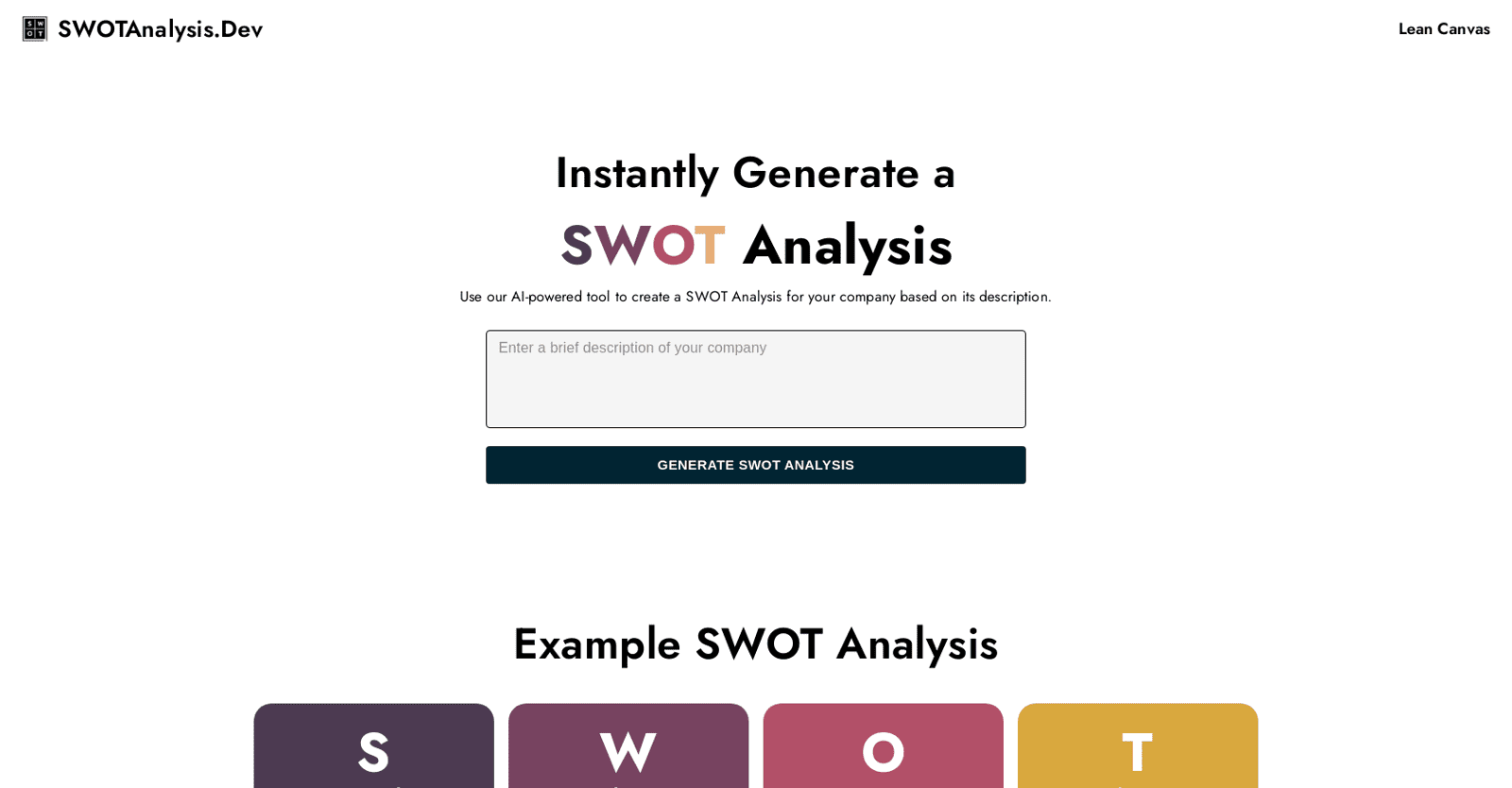 SWOT Analysis