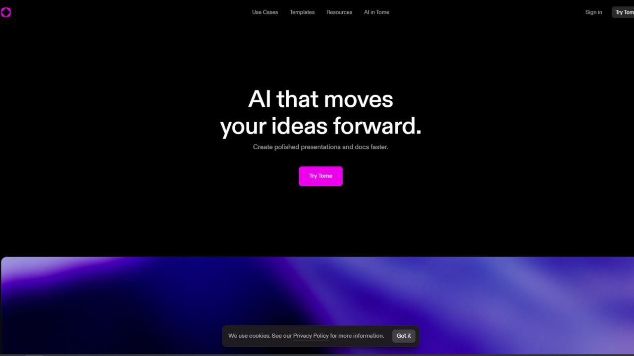 Tome AI - Create Beautiful Presentations
