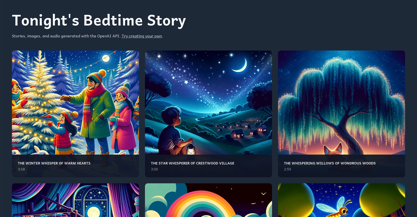 Tonight's Bedtime Story