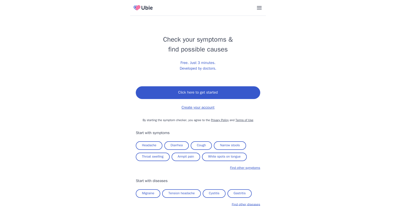 Ubie AI Symptom Checker