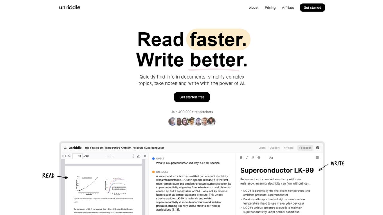 Unriddle AI - Best Summarizer Tool