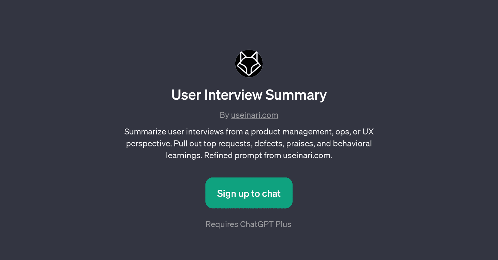 User Interview Summary