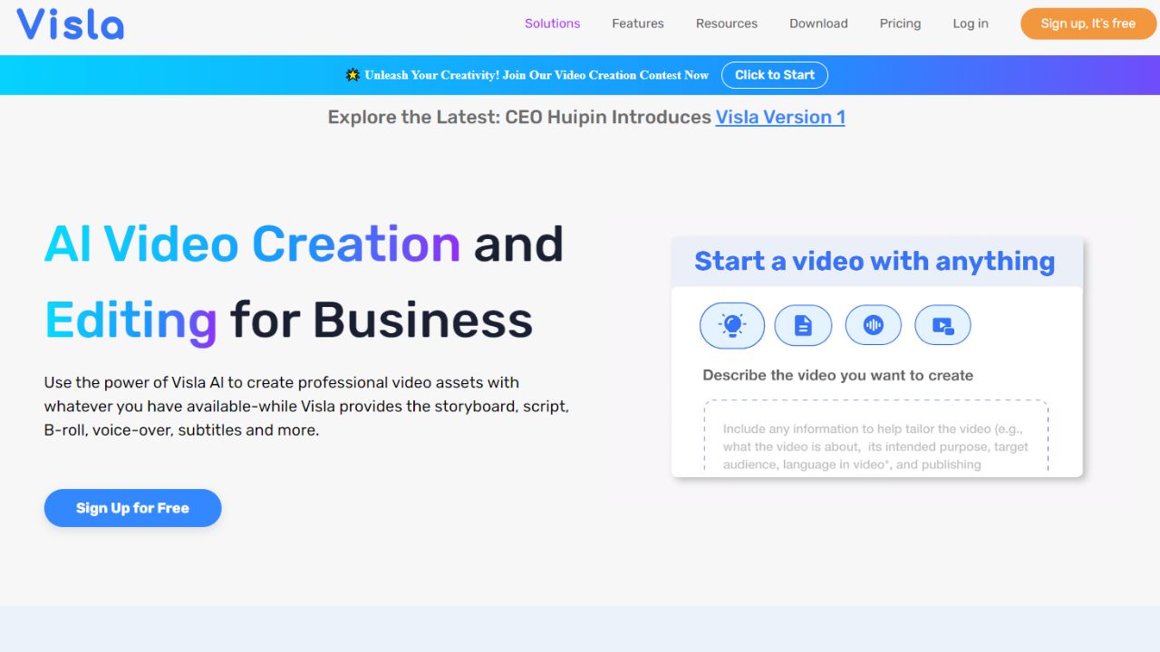 Visla AI-Ultimate Tool for Video Storytelling