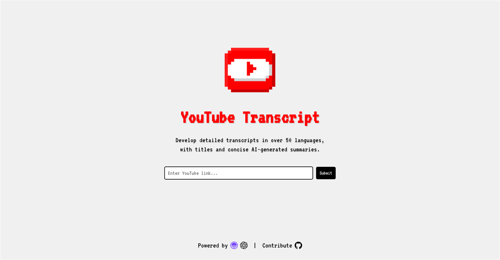 Youtube Transcript AI